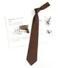 Corbata Marrón Camisa Oscura para Estudiantes Varones, Estilo Universitario, Rayas Color Café Retro Corbata de Lazo JK Decorativa Sin Corbata, Accesorio para Mujer