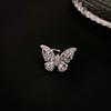 Aretes Retro de Alto Grado Aguja de Plata Flor de Diamante Sentido Europeo y Americano Exagerados Elegantes Aretes Ligeros de Lujo Nicho Venta al por Mayor Mujeres