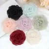 Grampo de Cabelo Flor de Camélia Tridimensional Flor Queimada Coreana Flor de Seda Organza Peônia Rosa de Tecido DIY Acessórios de Cabelo 6cm