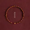 Pulsera de Hilo Rojo para Mujeres en el Año del Caballo, Cuentas de Buena Suerte, Protectora y Segura, Pulsera Tejida Ajustable para Parejas, Estilo Fresco y Sencillo