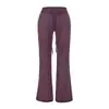 Pantalones de estilo blogger para mujer, ajustados, de cintura baja, acampanados, con dobladillo deshilachado, hasta el suelo, nuevos para otoño, casuales, deportivos