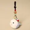Chaveiro Pingente Escultura em Madeira Artesanal Papagaio Artificial Pingente para Bolsa Casal Pássaros Fofos Presente