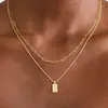 Amazon Transfronterizo Nuevo Collar de Clip de Papel Espiga Personalidad de Moda Collar con Colgante de Corazón Esponjoso Apilado