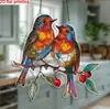 Colgante acrílico de pájaro hermoso más vendido transfronterizo para sala de estar y jardín, decoración de escena navideña, adorno de regalo