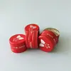 Tapa de aluminio para botella de refresco antirrobo, tapa grande roja para botella de refresco, impresión a color, repujado, tapa de aluminio resistente a altas temperaturas para productos de cuidado de la salud