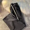 Calça jeans feminina azul claro com cintura elástica, primavera e outono, solta, slim, reta, perna larga, com cordão, calça casual pequena