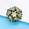 Broche de pedra preciosa colorida incrustada de diamante Bauhinia corpete de cristal temperamento feminino europeu e americano fonte transfronteiriça pin