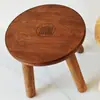 Sala de Estar Taburete Pequeño de Madera Maciza Cambio de Aceite de Cera Zapatero Taburete Bajo Balcón Taburete Pequeño de Madera de Caucho Guardería Taburete para Niños