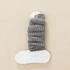 Calcetines de punto de pelo blanco para mujer, calcetines térmicos de lana para pantorrilla de otoño e invierno, calcetines versátiles para zapatos Birkenstock, calcetines para adelgazar la pierna