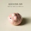 Suporte de Incenso Peixe Bolha Doméstico Cerâmica Fofo Animal de Chá Mini Chinês Feito à Mão Fogareiro de Aromaterapia Suporte de Incenso Decoração de Mesa