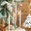 Decorações de Natal, Pingentes para Árvore de Natal, Flocos de Neve Transparentes, Enfeites Criativos de Acrílico Cristalino, Flocos de Neve de Natal