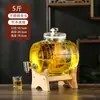 Jarra de Vino con Grifo, Botella de Vino Especial, Botella de Vidrio para Vino, Recipiente Sellado para el Hogar, Jarra de Vino Medicinal de Ginseng, Jarra de Vino, Licor