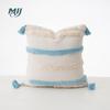 Cojín de Sofá con Borlas Estilo Escandinavo Retro Soporte Lumbar de Oficina Funda de Cojín para el Hogar Habitación Modelo Decoración B&B
