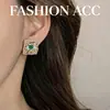 Brincos Rombos Pérola Agulha de Prata Gota de Óleo Formato de Olho, Modernos e Simples, Brincos Versáteis com um Toque de Luxo Leve e de Alta Qualidade para Mulheres