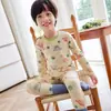 Conjunto de Ropa Interior Térmica de Algodón de Otoño para Niños, Pijama para Niños Grandes, Suéter de Algodón de Capa Base para Niñas Pequeñas para Invierno