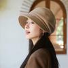 Sombrero octogonal de estilo coreano estilo japonés otoño e invierno letras versátiles color sólido sombrero de pescador sombrero casual invierno ala pequeña gorra con visera marea