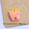 Batatas Fritas Deliciosas Brinquedo de Comida Desenho Animado Acessórios de Joia DIY Material de Fivela de Sapato com Furo Cola de Creme Resina Pequenos Acessórios Atacado