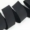 Cinta de poliéster de tejido plano negro, banda elástica de sarga doble de alta elasticidad multiancho, fabricante de textiles para el hogar, bolsos y accesorios de vestimenta