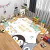 Alfombra grande de dibujos animados con pista para sala de estar, alfombrilla antideslizante resistente al desgaste para mesita de noche de dormitorio, tapete de juegos para sala de padres e hijos de jardín de infantes