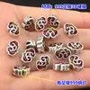 S999 Plata de Pie Azul Quemado Pegamento de Gota Ruyi Xiangyun Cuentas Cubo Cuentas Tejidas Pulsera de Hilo Pulsera Colgante Accesorios Hechos a Mano DIY