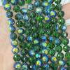 Contas redondas de vidro de cristal azul safira cortadas AB cor 96 superfície disco rígido corte contas DIY cordão várias cores disponíveis