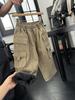 Pantalones Cargo Vintage de Bolsillos Múltiples Estilo Americano para Niños y Niñas, Pantalones de Skate Rectos Retro Tendencia Otoño 2026