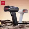 Leitor de Código de Barras Deli AA002W Pistola Scanner de Código de Barras Sem Fio Leitor de Código para Logística Expressa Scanner de Código QR 1D