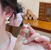 Brincos Irregulares Plissados com Laço Brisa Suave de Primavera, Brincos com Design Super Delicado e de Conto de Fadas, Acessórios de Orelha Versáteis da Moda de Nicho