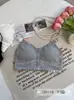 Embalado em cabide - Lingerie Clássica Versátil de Botão com Alça Fina e Renda Elegante, Bojo Fixo de Algodão, Lindo Design nas Costas 3113
