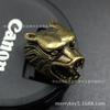 Fivela de Pano de Cabeça de Lobo Vintage DIY Bolsa de Couro Lobo Roaring Fivela Decorativa Celebrante da Internet ao Vivo Fivela de Carteira Personalizada