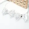 Flor de zapato con lazo Hebilla de zapato Accesorio para mujer Diamante Pedrería Decorativo Lazo Desmontable Versátil Clip para tacón alto
