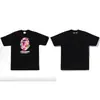 2026 Nueva Marca de Moda Bape Cabeza de Mono Peso Pesado Manga Corta Corte Holgado Unisex Camiseta para Pareja Estudiante