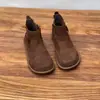 Elegantes botines de estilo retro, cálidos y acogedores para mujer, nueva colección de invierno 2026, hechos a mano, de punta redonda, suela plana y cómodos para madres