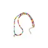 Joyería Transfronteriza Europea y Americana Cuentas de Colores Colgante Simple de Estrella de Cinco Puntas Metal Candado de Estrella Distintivo Collar para Mujeres