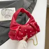 Bolsa de Cadena Personalizada de Nuevo Estilo Verano 2026, Bolso Cruzado de Moda Tendencia, Bolso de Hombro Plegado Texturizado para Mujer