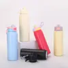 Nova Caneca Térmica Estilosa de Aço Inoxidável 304 de Alta Capacidade com Alça e Tampa Flip, Caneca Portátil para Uso Externo com Canudo Atacado