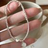Pulsera de Cuentas Sonrientes de Guisante Dulce y Adorable Moda Femenina Personalidad Diseño de Nicho Pulsera de Cuerda Piedrosa con Cuentas