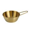 Cuenco de vino de arroz de acero inoxidable estilo coreano, olla caliente, cuenco para cocinar en el salón, cuenco para condimentos, cuenco para salsa, vajilla para acampar, cuenco para vino caliente y frío con asa