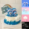 Decoración de pastel de cumpleaños Doraemon Doraemon Hello Kitty decoración cabeza que se mueve Día del Niño celebridad de internet