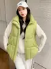 2026 Chaleco Nuevo para Mujer Corto Engrosado Cintura Holgada Personalidad Moda Lujo Ligero Cuello Alto Elegante Capa Ropa Exterior