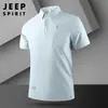 Camisa Polo de Secado Rápido Nueva de Verano 2025 para Hombre, Color Sólido, Cuello de Solapa, Manga Corta Casual de Negocios Deportiva, Compra al por Mayor