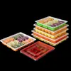 Cajas desechables para dumplings, cajas de almacenamiento para congelación rápida, cajas compartimentadas para almacenar dumplings cocidos y crudos, cajas de embalaje de grado alimenticio para llevar, uso comercial