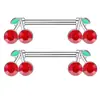 En stock al por mayor Europa y Estados Unidos transfronterizo serie roja anillo de diamante amor luna flor uña de leche joyería para piercing corporal