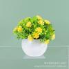 Planta verde transfronteriza, decoración de sala de estar, flor falsa, árbol Ruyi, decoración de mesa de habitación, maceta floral de plástico