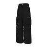 Pantalones de trabajo retro unisex estilo americano de alta gama, con un moderno diseño multibolsillos, corte holgado, pierna ancha y estilo casual para hombre
