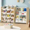Estantería de juguete de madera maciza transfronteriza Estantería de almacenamiento de juguetes para jardín de infancia Montessori Estantería de libros para niños multicapa Organizador de juguetes