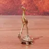 Adornos Creativos de Grulla Sólida de Latón Puro Antiguo Tortuga Rana Mascota de Té Pie de Mano Artesanía de Cobre Antiguo Microtallada