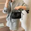 Elegante Bolso Cubo de Cordón para Llevar en la Mano para Mujer 2026 Nueva Versión Coreana Bolso de Hombro Único Cruzado Moda Casual Bolso para Ir al Trabajo para Mujer
