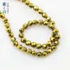 Venta al por mayor 10/12MM cuentas esféricas 32 caras pulsera accesorios de joyería coloridos color de alta temperatura cuentas de cristal multicorte