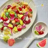 Cuentas acrílicas simuladas en forma de manzana, cuentas de frutas, pulsera, cuentas para ensartar DIY, cadena para teléfono, charm para bolso y accesorio